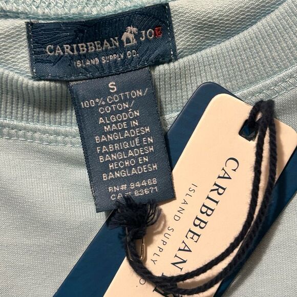 CARIBBEAN JOE NWT Long Sleeve Tequila Lime & Sunshine Crewneck Top S - Picture 6 of 9